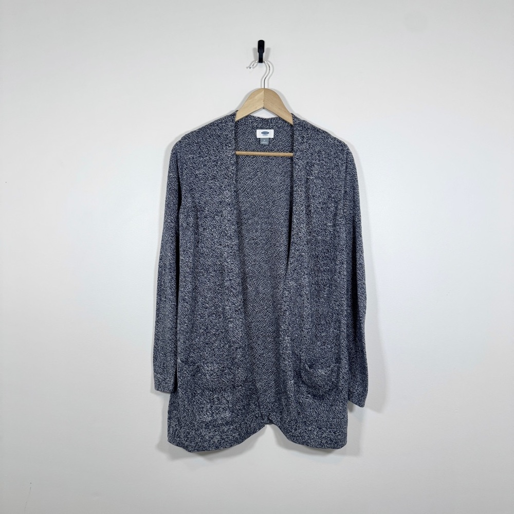 Old Navy Women's Heathered Navy Cardigan